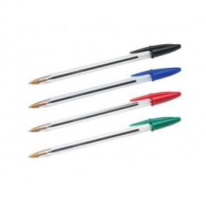 Penna a sfera BIC Cristal Original 1 mm colori assortiti - conf. 10 pz - 516354