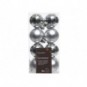 Palline di Natale 4 cm infrangibili argento - conf. 16 pz - 848757024