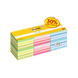 Foglietti riposizionabili Post-it® Cubo 76x76 mm - 450 ff - VALUE PACK da 6 cubi - colori assortiti