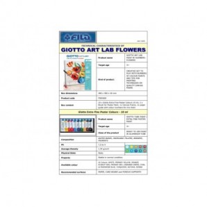 Set Giotto Art Lab Paint By Numbers colora con i numeri - fiori - F582600