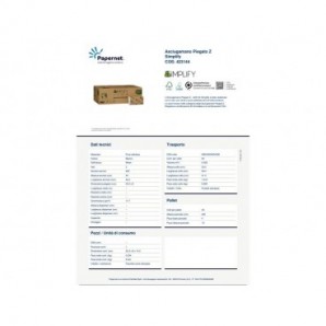 Asciugamano piegato a Z Papernet Simplify a 2 veli bianco - conf. 20 pz da 200 ff pura cellulosa - 423144