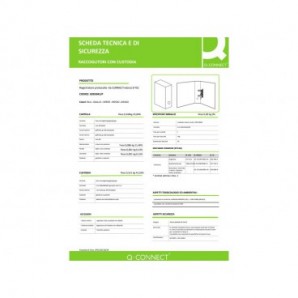Registratore protocollo con custodia Q-Connect dorso 8 cm - 28,5x35 cm - giallo - 0201041/P.GI
