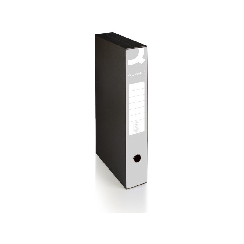 Registratore protocollo con custodia Q-Connect dorso 5 cm - 28,5x35 cm - grigio - 0201041/PM.GR