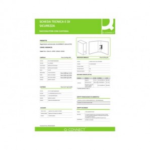 Registratore commerciale con custodia Q-Connect dorso 8 cm - 28,5x32 cm - rosso - 0201041/Q.RO