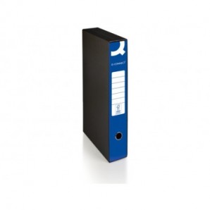 Registratore commerciale con custodia Q-Connect dorso 5 cm - 28,5x32 cm - blu 0201041/QM.BL