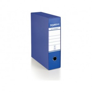 Registratore protocollo con custodia TOPToo by Q-Connect dorso 8 cm - 28,5x35 cm - blu - 0201042/P.BS
