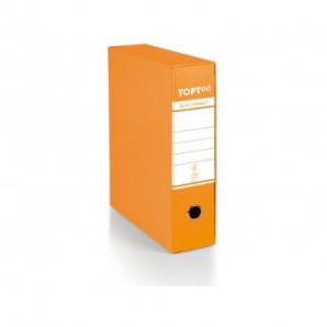 Registratore commerciale con custodia TOPToo by Q-Connect dorso 8 cm - 28,5x32 cm - arancio - 0201042/Q.AR