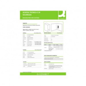 Registratore commerciale con custodia TOPToo by Q-Connect dorso 8 cm - 28,5x32 cm - blu - 0201042/Q.BS