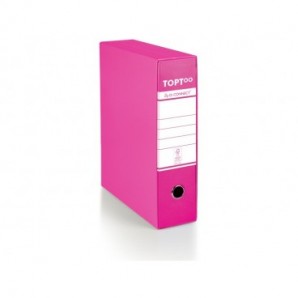 Registratore commerciale con custodia TOPToo by Q-Connect dorso 8 cm - 28,5x32 cm - magenta - 0201042/Q.CL