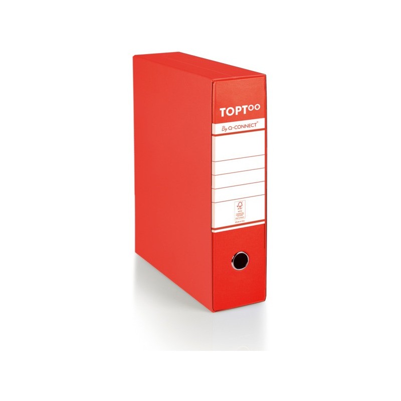 Registratore commerciale con custodia TOPToo by Q-Connect dorso 8 cm - 28,5x32 cm - rosso - 0201042/Q.RO