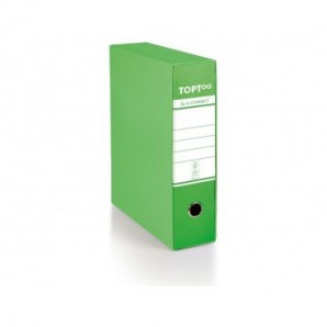 Registratore commerciale con custodia TOPToo by Q-Connect dorso 8 cm - 28,5x32 cm - verde - 0201042/Q.VC