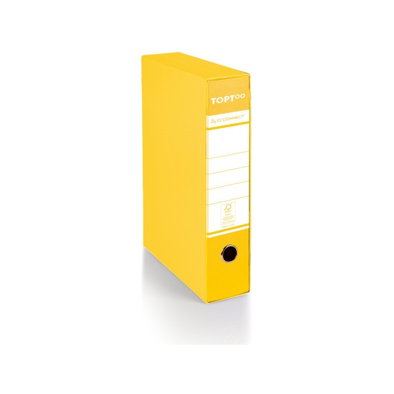 Registratore commerciale con custodia TOPToo by Q-Connect dorso 5 cm - 28,5x32 cm - giallo - 0201042/QM.GI
