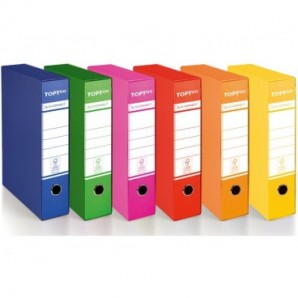 Registratore commerciale con custodia TOPToo by Q-Connect dorso 5 cm - 28,5x32 cm - giallo - 0201042/QM.GI