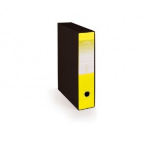 Registratore protocollo con custodia TOPToo Plus by Q-Connect dorso 5 cm - 28,5x35 cm - giallo - 0201043/PM.GS