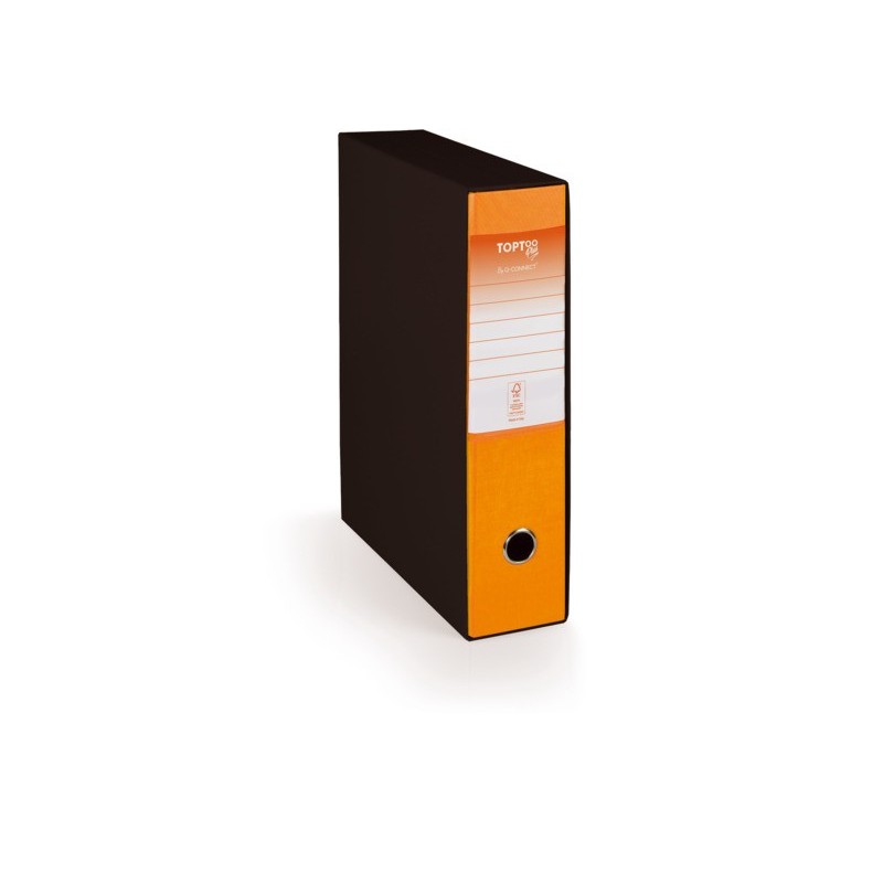 Registratore protocollo con custodia TOPToo Plus by Q-Connect dorso 8 cm - 28,5x35 cm - arancio - 0201043/P.AR