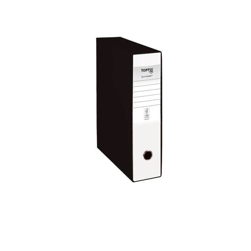 Registratore protocollo con custodia TOPToo Plus by Q-Connect dorso 8 cm - 28,5x35 cm - bianco - 0201043/P.BI