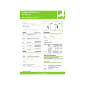 Registratore protocollo con custodia TOPToo Plus by Q-Connect dorso 8 cm - 28,5x35 cm - nero - 0201043/P.NE