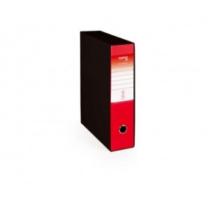 Registratore protocollo con custodia TOPToo Plus by Q-Connect dorso 8 cm - 28,5x35 cm - rosso - 0201043/P.RO