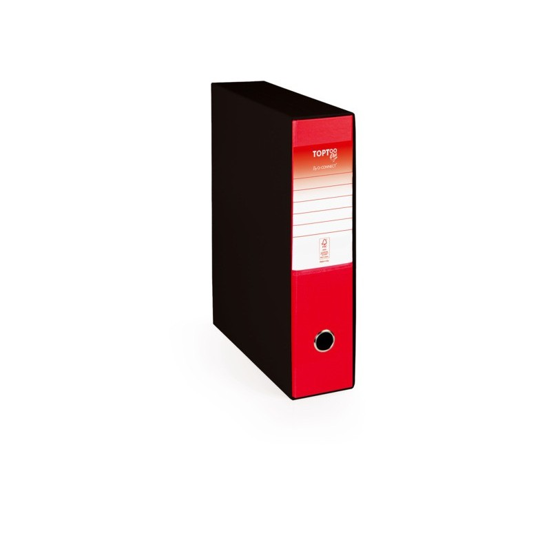 Registratore protocollo con custodia TOPToo Plus by Q-Connect dorso 8 cm - 28,5x35 cm - rosso - 0201043/P.RO