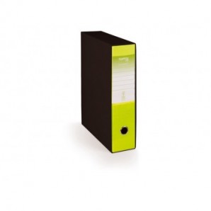 Registratore protocollo con custodia TOPToo Plus by Q-Connect dorso 8 cm - 28,5x35 cm - verde chiaro - 0201043/P.VC