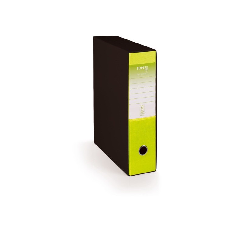 Registratore protocollo con custodia TOPToo Plus by Q-Connect dorso 8 cm - 28,5x35 cm - verde chiaro - 0201043/P.VC