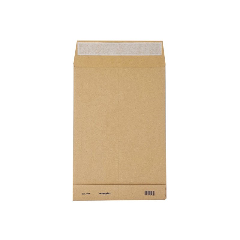 Buste a sacco Blasetti Monodex Avana in carta kraft 120 g/m² - fondo quadro - 23+4x33 cm - conf. 250 pz - 0934