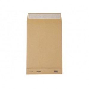 Buste a sacco Blasetti Monodex Avana in carta kraft 120 g/m² - fondo quadro - 25+4x35,3 cm - conf. 250 pz - 0935