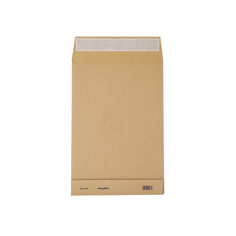 Buste a sacco Blasetti Monodex Avana in carta kraft 120 g/m² - fondo quadro - 30+4x40 cm - conf. 250 pz - 0936