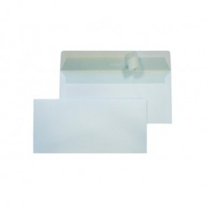 Buste senza finestra Blasetti Strip 80 con lembo strip - 80 g/m² bianco - 11x23 cm - conf. 500 pz - 0008
