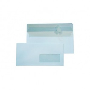 Buste con finestra Blasetti Super Strip 80 - 80 g/m² bianco - 11x23 cm - conf. 500 pz - 0108