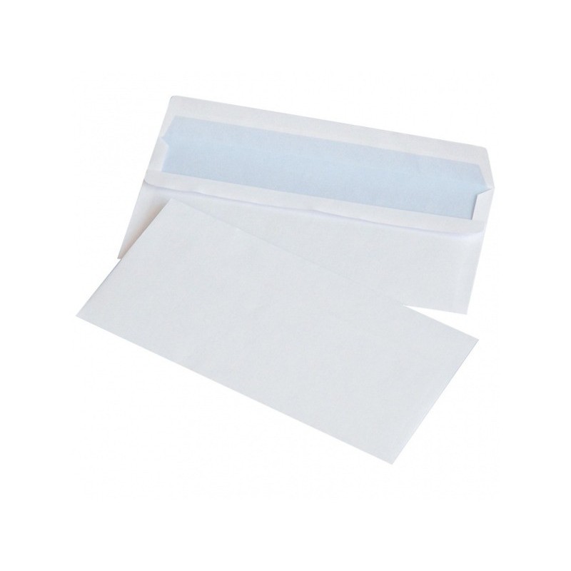 Buste autoadesive Office Products 75 g/m² bianco - 11x22 cm - senza finestra - conf. 1000 pz - 15203219-14