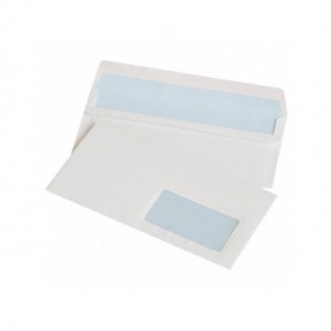 Buste autoadesive Office Products 75 g/m² bianco - 11x22 cm - con finestra - conf. 1000 pz - 15203229-14
