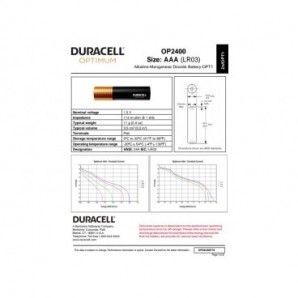 Batterie alcaline Duracell Optimum Ministilo AAA MN2400 mAh blister da 8 - DU0036