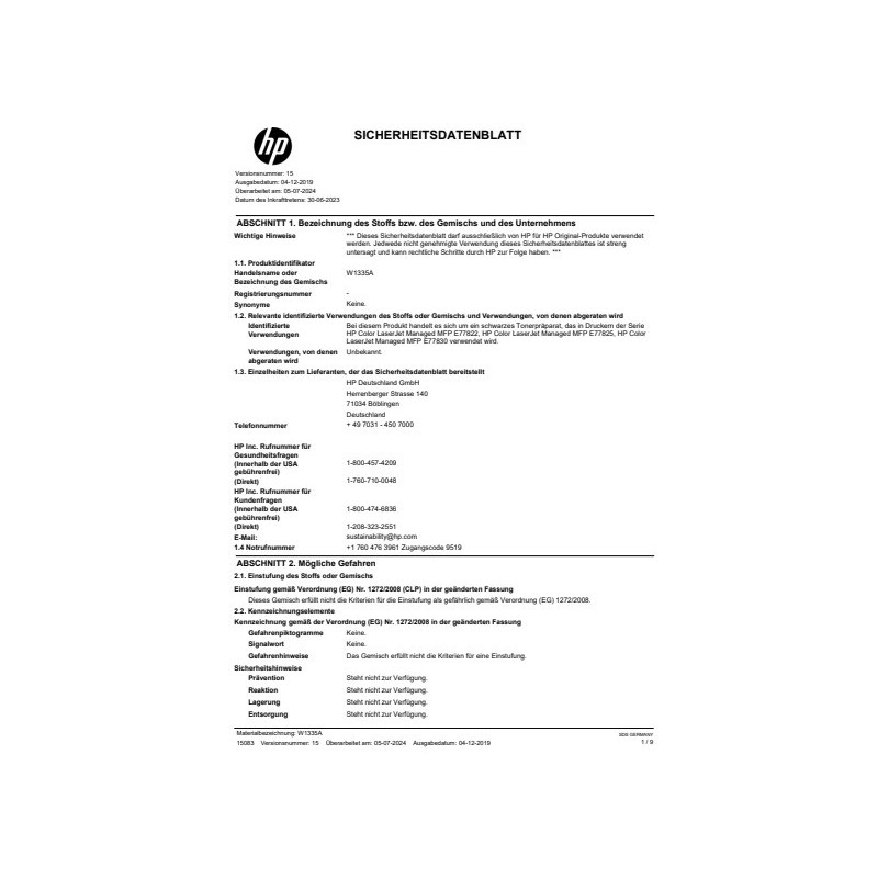 Toner HP 335X nero - W1335X