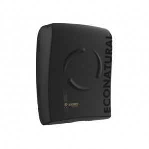Dispenser per asciugamani piegati a Z, V e C Lucart Professional Econatural Flow 40,4x32x15,5 cm nero - 892509