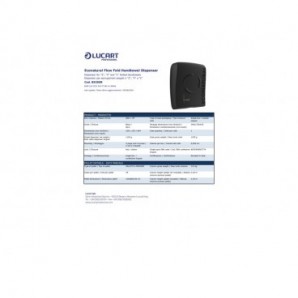 Dispenser per asciugamani piegati a Z, V e C Lucart Professional Econatural Flow 40,4x32x15,5 cm nero - 892509