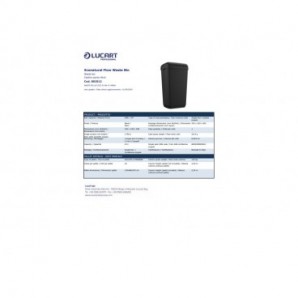 Cestino porta rifiuti 23 L Lucart Professional Econatural Flow 55,8x34,5x23 cm nero - 892512