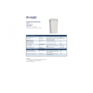 Cestino porta rifiuti 23 L Lucart Professional Econatural Flow 55,8x34,5x23 cm bianco - 892517
