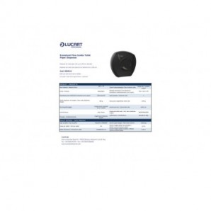 Dispenser per carta igienica maxi jumbo Lucart Professional Econatural Flow 35,7x35x14,2 cm nero - 892513
