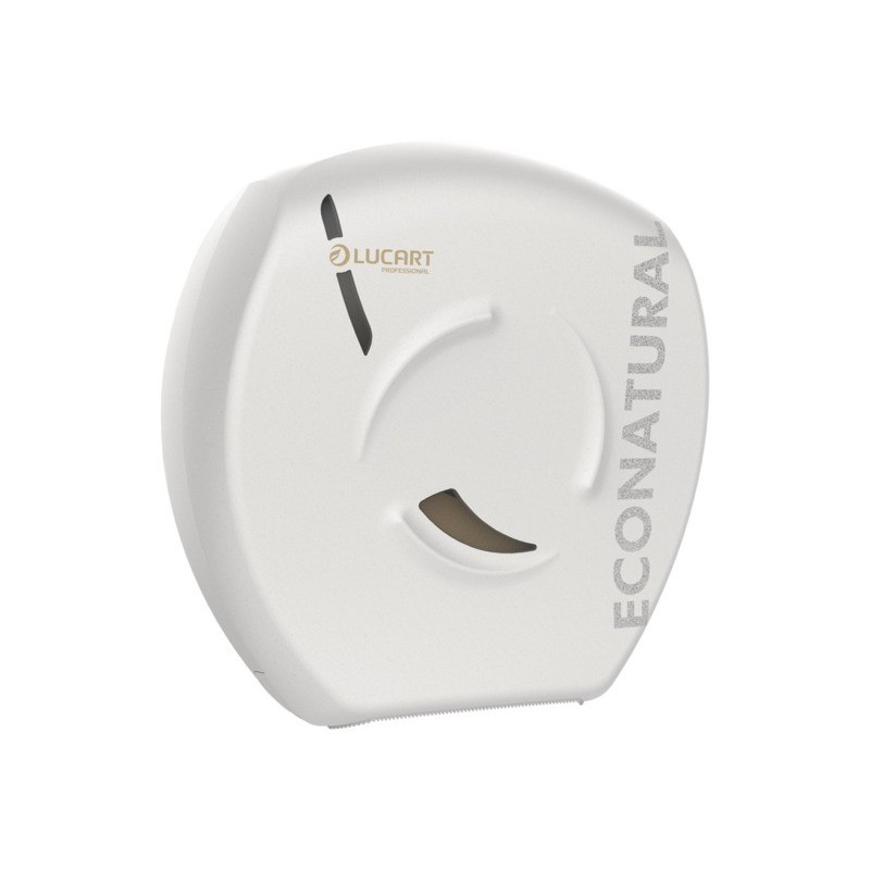 Dispenser per carta igienica maxi jumbo Lucart Professional Econatural Flow 35,7x35x14,2 cm bianco - 892518