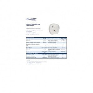 Dispenser per carta igienica maxi jumbo Lucart Professional Econatural Flow 35,7x35x14,2 cm bianco - 892518