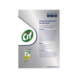 Salviette multisuperfici igienizzanti biodegradabili Cif Pro Formula Clean & Shine - conf. 100 pz - 9293449