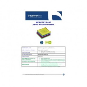 Panno in microfibra tessile Eudorex Pro Microtex Fast 37x37 cm blu - conf. 10 pz - A978