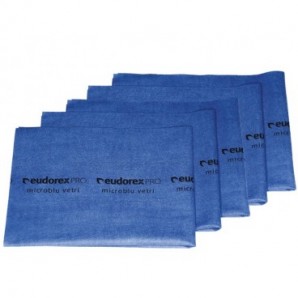 Panno in ultra multifibra ( 0,15 D.tex) Eudorex Pro Microblu vetri 40x50 cm - conf. 5 pz - A853