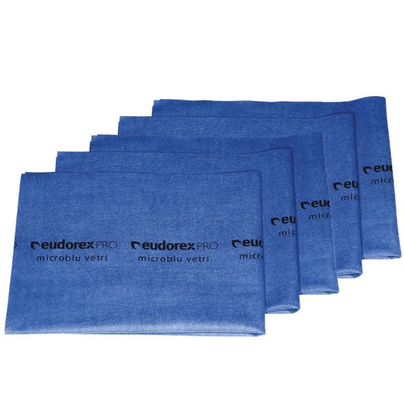 Panno in ultra multifibra ( 0,15 D.tex) Eudorex Pro Microblu vetri 40x50 cm - conf. 5 pz - A853