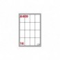 Etichette bianche permanenti in foglio A4 Markin Copiatabu 16 et./foglio - 47,7x70 mm - conf. 100 fogli - X210A409