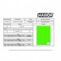 Etichette fluo permanenti Markin Copiatabu 70x36 mm in foglio A4 - 24 et./foglio verde - conf. 100 fogli