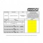 Etichette fluo permanenti Markin Copiatabu 105x74 mm in foglio A4 - 8 et./foglio giallo - conf. 100 fogli