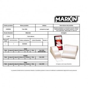 Etichette autoadesive bianche permanenti a modulo continuo 1 corsia Markin 4.000 etichette 100x36,2 mm - conf. 500 fogli