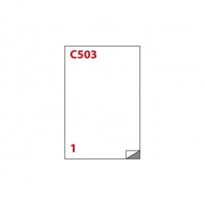 Etichette in poliestere Markin Copialaser A4 210x297 mm - conf. 50 fogli - bianco opaco - X220LWMC503